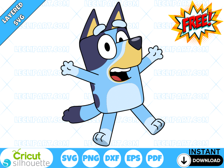 Bluey SVG Free Download: Capture the Magic of the Beloved Children's Show