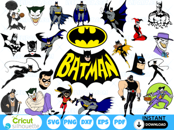 Batman SVG Bundle Cut Files Cricut Silhouette