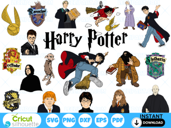 Harry Potter SVG Bundle Cut Files Cricut Silhouette