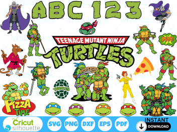 Teenage Mutante Ninja Turtles SVG Cut Files Cricut Silhouette