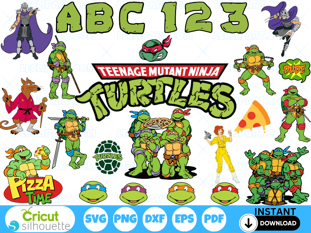 Teenage Mutant Ninja Turtles SVG Design File - SVGBees
