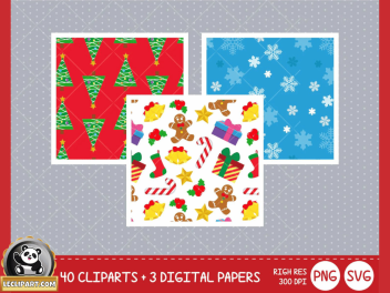 Cute Christmas SVG Collection Cut Files Cricut - Silhouette