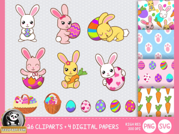 Cute Easter Bunny SVG Collection