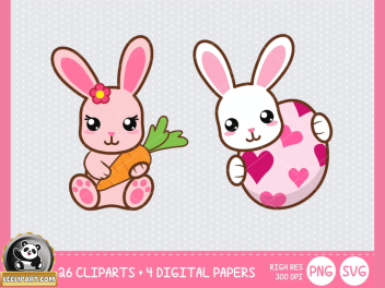 Cute Easter Bunny SVG Collection Cut Files Cricut