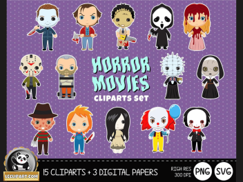 Cute Horror Movies SVG Collection