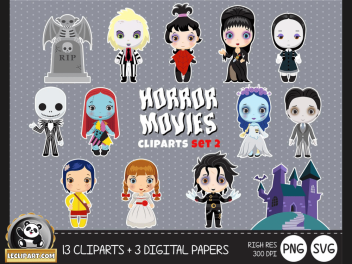 Cute Horror Movies SVG Collection