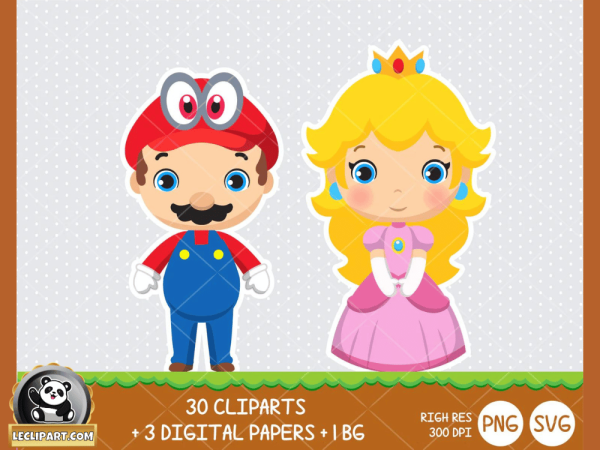 Cute Mario Bros SVG Collection Cut Files Cricut - Silhouette