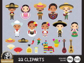Cute Mexicans SVG Collection