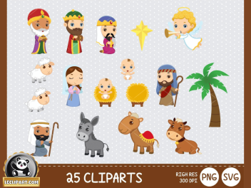 Cute Nativity SVG Collection Cut Files
