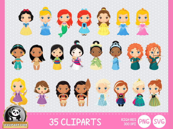 Cute Princess SVG Collection Cut Files