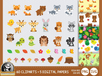 Cute Woodland Animals SVG Collection