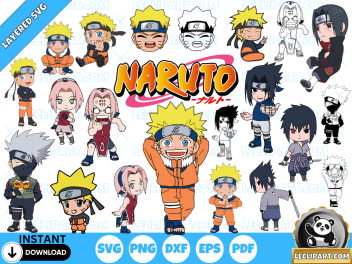 Chibi Naruto SVG Collection Cut Files Cricut - Silhouette