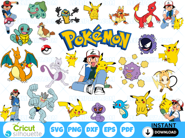 Pokémon SVG Bundle Cut Files Cricut - Silhouette