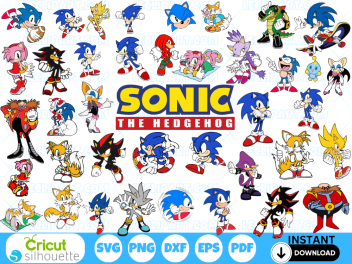 Sonic SVG Bundle Cut Files Cricut - Silhouette