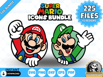 Super Mario Icons SVG Bundle