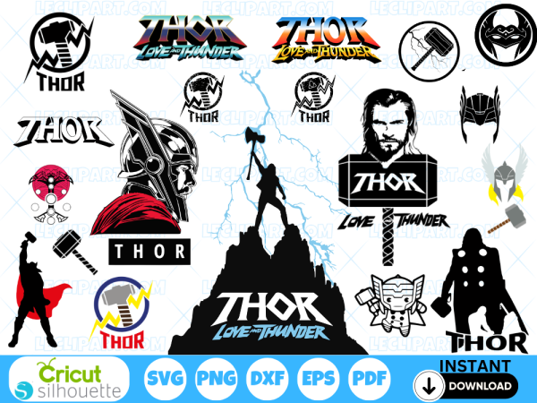 Thor Love and Thunder SVG Bundle Cut Files Cricut - Silhouette