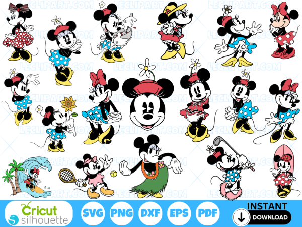 Classic Minnie Mouse SVG Bundle 3