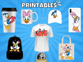 Donald and Daisy Duck Valentine's Day SVG Bundle 2