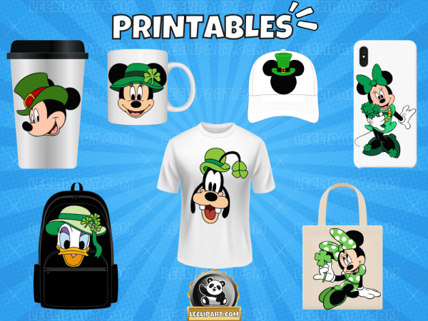 Mickey and Friends Saint Patrick's Day SVG Bundle 2
