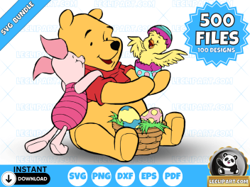 Pooh and Friends Easter SVG Bundle 1