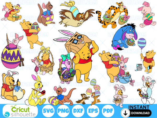 Pooh and Friends Easter SVG Bundle 3