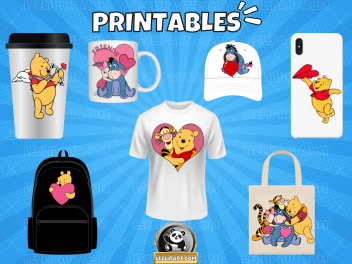 Pooh and Friends Valentine's Day SVG Bundle 2