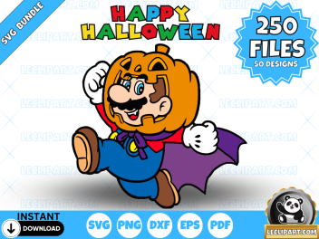 Super Mario Halloween SVG Bundle Cut Files for Cricut and Silhouette