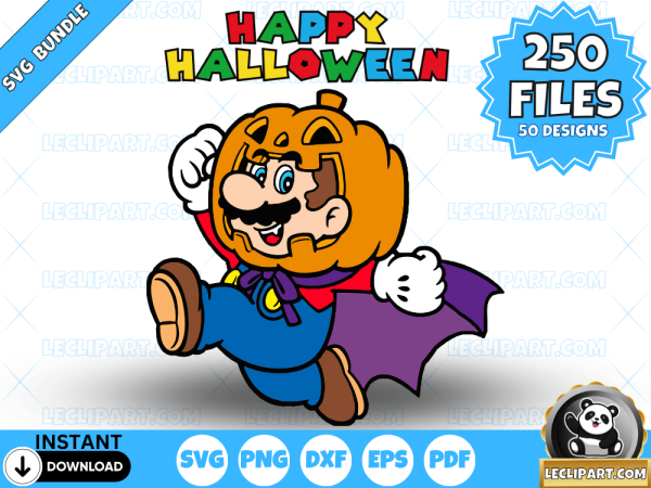 Super Mario Halloween SVG Bundle Cut Files for Cricut and Silhouette