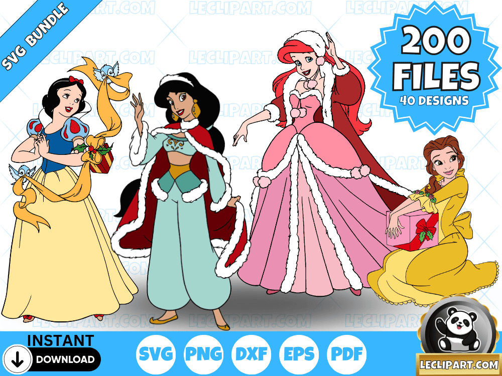disney-princess-christmas-svg-bundle-1 Disney Princess Christmas SVG Bundle