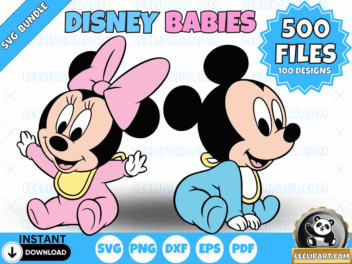 Baby Mickey and Friends SVG Bundle 1