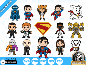 Chibi Superman SVG Collection
