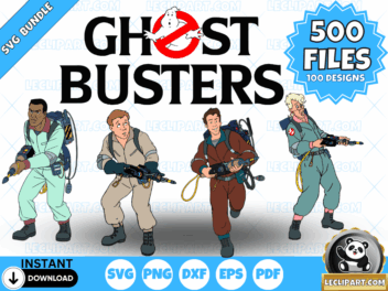 Ghostbusters and Slimer SVG Bundle