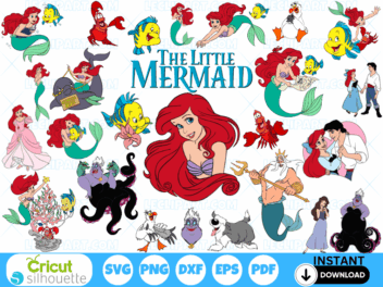 The Little Mermaid SVG Bundle Cricut Silhouette