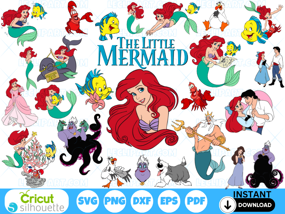 The Little Mermaid SVG Bundle Cricut Silhouette-Bundle-Cricut-Silhouette-3 The Little Mermaid SVG Bundle Cricut Silhouette